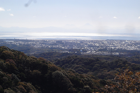 霜降山前城跡からの遠景の写真