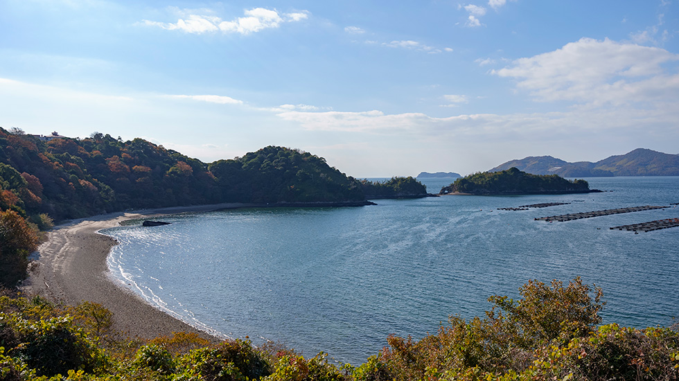 夕日岬からの景観の写真