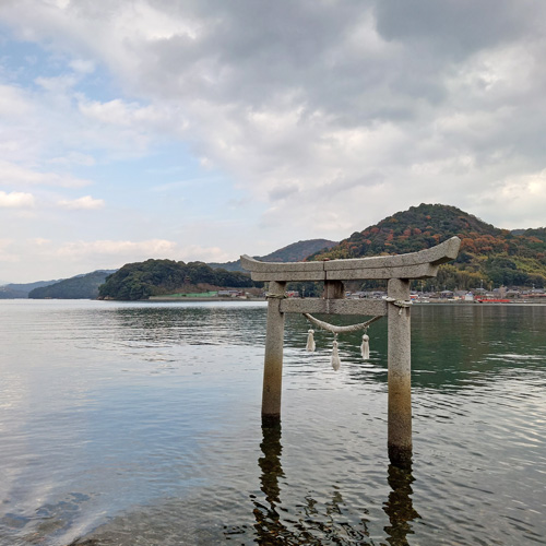 海中鳥居の写真