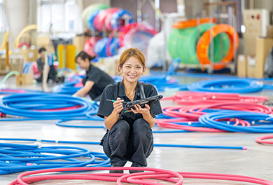 冷暖房完備の工場の写真